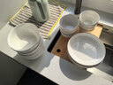 京东京造 汤碗 米饭面陶瓷景德镇餐具套装家用蒸蛋碗 奶油华夫 4.5英寸*6 实拍图
