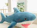 卡通鲨鱼毛绒玩具大号公仔睡觉抱枕玩偶儿童生日礼物男孩布娃娃 兔毛鲨鱼 80厘米 实拍图