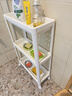 京东京造浴室带轮置物架缝隙收纳架夹缝置物架干湿两用架移动置物架3层 实拍图
