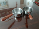 热油小锅泼油锅加厚不锈钢木柄防烫带刻度双倒流口不挂油无涂层 【木柄】爆款300ml 实拍图