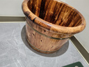 川柏香实木泡脚桶木桶洗脚盆木桶家用足浴桶泡脚木质香柏木碳化木制脚盆 26cm 【碳化无盖】+艾30 实拍图