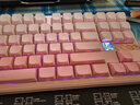 狼蛛（AULA）F87ProV2客制化无线机械键盘电竞游戏专用  蓝牙/2.4G/有线三模连接全键热插拔gasket结构办公键盘 F87ProV2大宗师版【焦糖拿铁轴】粉色渐变侧刻 实拍图