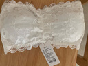 凌登抹胸带胸垫蕾丝裹胸无肩带文胸内衣裸胸性感聚拢短款少女打底背心 白色1件 均码【建议体重80-130斤】 实拍图