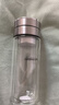 希诺（heenoor）双层玻璃杯男茶水分离杯高档泡茶杯子车载水杯XN-9338本色 290mL 实拍图