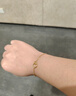 周六福（ZLF）母亲节礼物 S925银饰金色手链女环环相扣时尚手饰送女友生日礼物 约16+3cm 实拍图