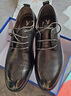 意尔康男鞋圆头商务正装鞋春秋单鞋系带皮鞋德比婚鞋 53449W 黑色 39 实拍图