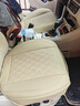 头层牛皮汽车坐垫单片座椅保护套真皮四季通用主驾驶夏季透气座垫 温馨米【方垫】 通用 实拍图