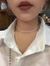 QMXD2mm细施家3mm小米珠珍珠项链女锁骨链颈链人造珍珠生日礼物情人节 4MM项链（百分之90人选择） 实拍图