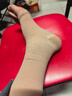 振德医用静脉曲张弹力袜 二级中压长筒露趾 静脉曲张袜压力袜 肤色 L 实拍图