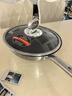 康巴赫炒锅真钛无涂层不粘锅家用食品级316不锈钢炒菜锅电磁炉燃气灶用 【超国标一级不粘】真钛0涂层炒锅 32cm 实拍图