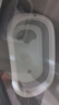 iuu婴儿洗澡盆 可折叠宝宝浴盆大号 洗澡神器躺托浴架新生儿童用品 【北欧灰】+调节感温浴架+脸盆*3 材质：FAD食品级材质检测认证 实拍图