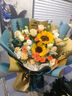 艾斯维娜情人节鲜花速递向日葵混搭花束生日礼物全国同城配送 向日葵香槟韩式花束 实拍图
