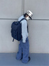 BACKSTAGE潮牌轻便双肩包男大容量初中生书包女大学生高中休闲旅行电脑背包 蓝色大号 现货 实拍图