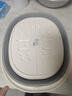 本迪泡脚桶带盖可折叠硅胶洗脚盆保温洗脚桶足浴盆泡小腿泡脚盆有盖 实拍图