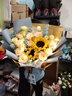 艾斯维娜鲜花速递向日葵混搭花束生日礼物全国同城配送 向日葵香槟韩式花束 实拍图