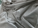 海澜之家（HLA）床上三四件套纯棉水洗棉麻裸睡亲肤床上用牛奶绒床单床笠被套被罩 【速干不缩水】A类裸睡-奥丁灰 加大 床单款 四件套 被套220*240cm 实拍图