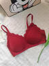 猫人（MiiOW）【礼盒装】本命年内衣套装女红色内衣袜子内裤新娘结婚鸿运三件套 实拍图