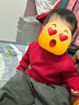 戴维贝拉（DAVE＆BELLA）女宝宝衣服休闲儿童毛衣小童半高领打底衫冬装新年男童上衣童装 中国红【现货】 110 cm（建议身高100-110cm） 实拍图