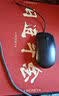灵蛇(LINGSHE)鼠标垫 320*240*3mm中号加厚游戏办公鼠标垫 精密锁边 可水洗 炫酷黑 实拍图