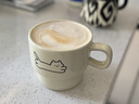 新款叠叠杯可爱卡通猫咪创意陶瓷马克杯学生家用宿舍咖啡陶瓷杯 奶油色 1个 280ml 原创小猫叠叠杯 实拍图