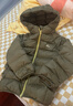 嘟嘟家儿童轻薄羽绒服新年男童外套女童保暖服宝宝冬款过年衣服 军绿100 实拍图