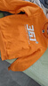 361°儿童卫衣25秋冬男女童3-14岁加绒保暖套头卫衣 橙130 实拍图