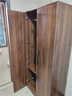 易宝林衣柜现代简约翻开门大衣柜胡桃色板式衣柜卧室家用出租房挂衣柜子 80CM胡桃色丨两门+送货上门 实拍图
