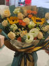 艾斯维娜情人节鲜花速递向日葵混搭花束生日礼物全国同城配送 向日葵香槟韩式花束 实拍图