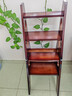 木马人实木折叠家用两用梯凳子梯椅子踏步阶梯登高凳踏脚阳台室内爬梯子 橡胶木四层-旗舰款胡桃色 实拍图