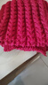 百搭韩版针织毛线红色围巾女2024圣诞冬季高级感新年礼物情侣围脖 针织围巾-酒红色-1个装-保暖 1 实拍图