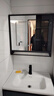 智能镜柜带毛巾架浴室柜小户型卫生间洗脸盆柜组合一体陶瓷洗手池 灰色玻璃门智能镜柜款70cm 实拍图