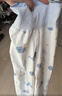舒贝怡2件装婴儿高腰裤儿童护肚裤子保暖宝宝睡裤男女童装春秋裤蓝100 实拍图