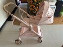 丸丫T9婴儿推车双向轻便可坐可躺折叠四轮避震新生儿高景观千禧粉 实拍图