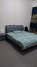 香丽华庭 皮床现代北欧大小户型双人床简约婚床实木软体床卧室家具 床+3E护脊椰棕弹簧床垫+床头柜*2 1.8米*2米框架结构款(升级床板) 实拍图