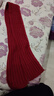 百搭韩版针织毛线红色围巾女2024圣诞冬季高级感新年礼物情侣围脖 针织围巾-酒红色-1个装-保暖 1 实拍图