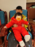 迷你巴拉（minibala）【三防】巴拉羽绒连体衣婴儿衣服宝宝萌趣爬服加厚新款 中国红60611-红色小熊 【毛绒帽子更柔软】 80 cm 【充绒量70.9g】 实拍图