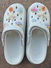 名创优品（MINISO）洞洞鞋男女夏季外穿凉鞋防滑厚底踩屎感包头凉拖鞋 白色+海洋星星 实拍图