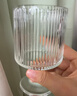 竖纹玻璃高脚杯酸奶冰淇淋杯子高颜值咖啡杯红酒杯 竖纹高脚杯 200ml 2只 实拍图