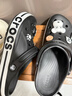 卡骆驰（CROCS）洞洞鞋贝雅卡骆班轻便耐磨一脚蹬休闲鞋|205089 黑色/白色-066 43 (270mm) 实拍图