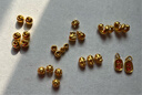 洲足金999金珠黄金小金珠金豆古法金珠DIY配件散珠隔珠路路通转运珠 3mm金珠  合单满 0.16g 包邮 多颗混发约0.03g 实拍图