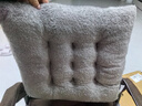 加厚毛绒椅子坐垫冬季软垫屁垫汽车坐垫软垫屁股垫 浅灰色 40X40cm 实拍图