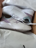 特步女鞋夏季新款皮面防水运动鞋女轻便增高休闲鞋软底透气跑步鞋 白紫兰 37 实拍图