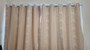 家菲（jiafei） 【布纱+杆】法式窗帘遮光蕾丝双层带纱一体免打孔安装少女风轻奢 布纱一体-奶茶色 (宽2.1-2.6米)(高2.7米2片含杆) 实拍图