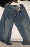 顶峰保罗（Dingfengbaoluo）水洗复古牛仔裤男士春季宽松直筒休闲长裤子男74青蓝2XL 实拍图