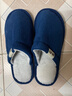 回力棉拖鞋男女士加绒秋冬季室内防臭滑保暖棉拖鞋HL0006蓝色40-41码 实拍图