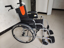 鱼跃 (yuwell)手动轮椅车H062折叠老人轻便免充气铝合金旅行手推代步 实拍图