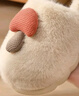 百慕倾臣可爱蘑菇棉拖鞋女秋冬季新款毛绒保暖厚底防滑室内家居月子棉鞋男 米色 38-39 适合37-38（内长240mm） 实拍图
