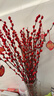 【银柳送挂饰】年宵花⭐真花鲜枝红色客厅室内干花盆栽摆件水培 【20枝】招财银柳-送新春挂件 60cm 实拍图