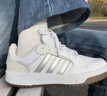 adidas ENTRAP美式校园风运动少年感复古篮球风板鞋男女阿迪达斯   白色/暗银金属/树脂黄   38 实拍图