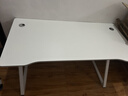 甄严选电脑桌台式电竞桌椅套装组合桌子办公家用桌学习桌书房书桌写字桌 【白架+白碳纤纹面】单桌120*60 实拍图